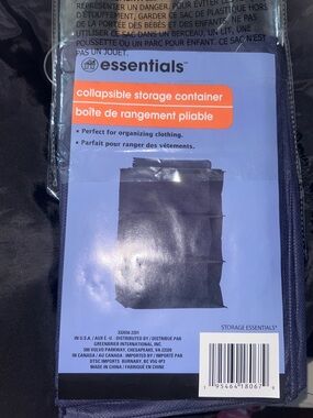 Essentials Collapsible Storage Container - Navy